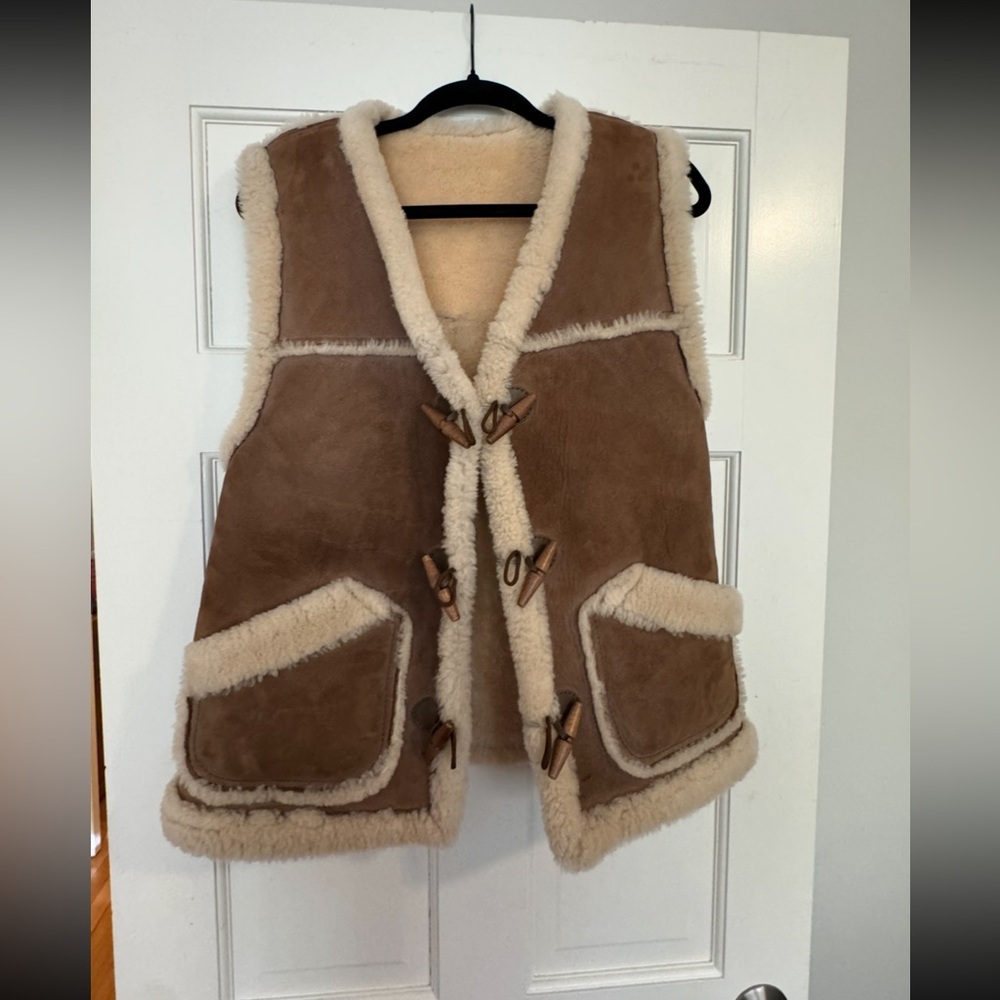 Vintage Brown Shearling Vest